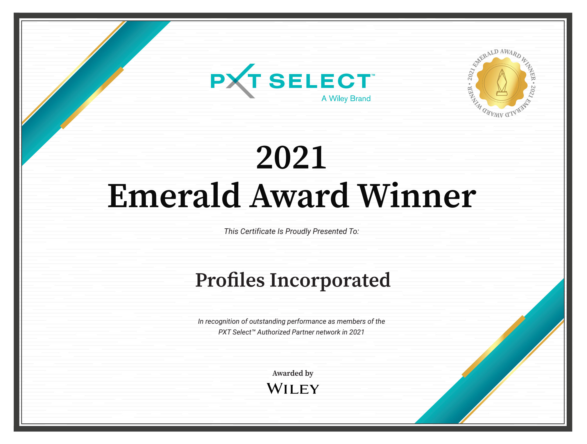 2021 Emerald Award Winner