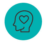 Head with a heart in it.